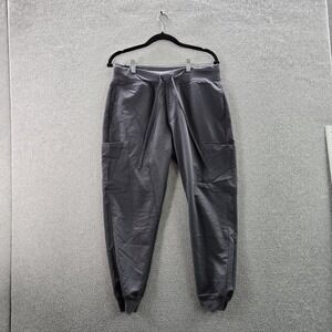 Mandala Women Activewear Pants P-M Gray Cargo Jogger‎ Equa-Tek Zipper 25" Inseam